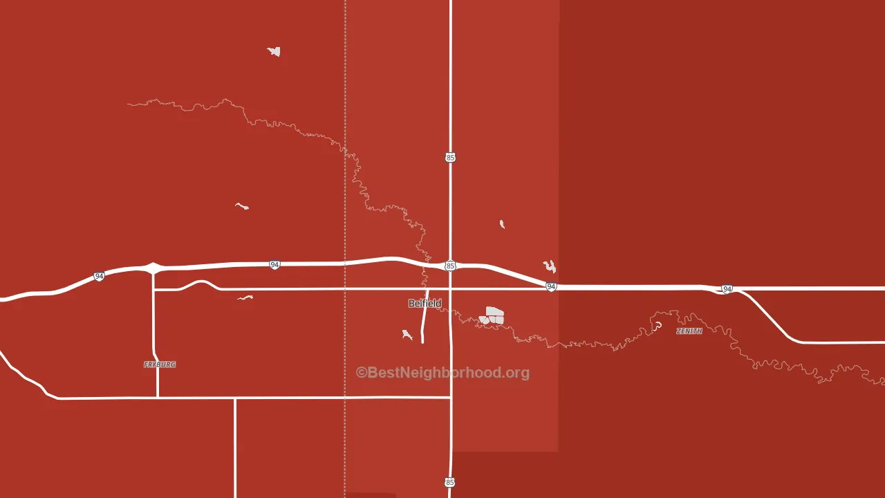 58622, ND block-group political-lean map