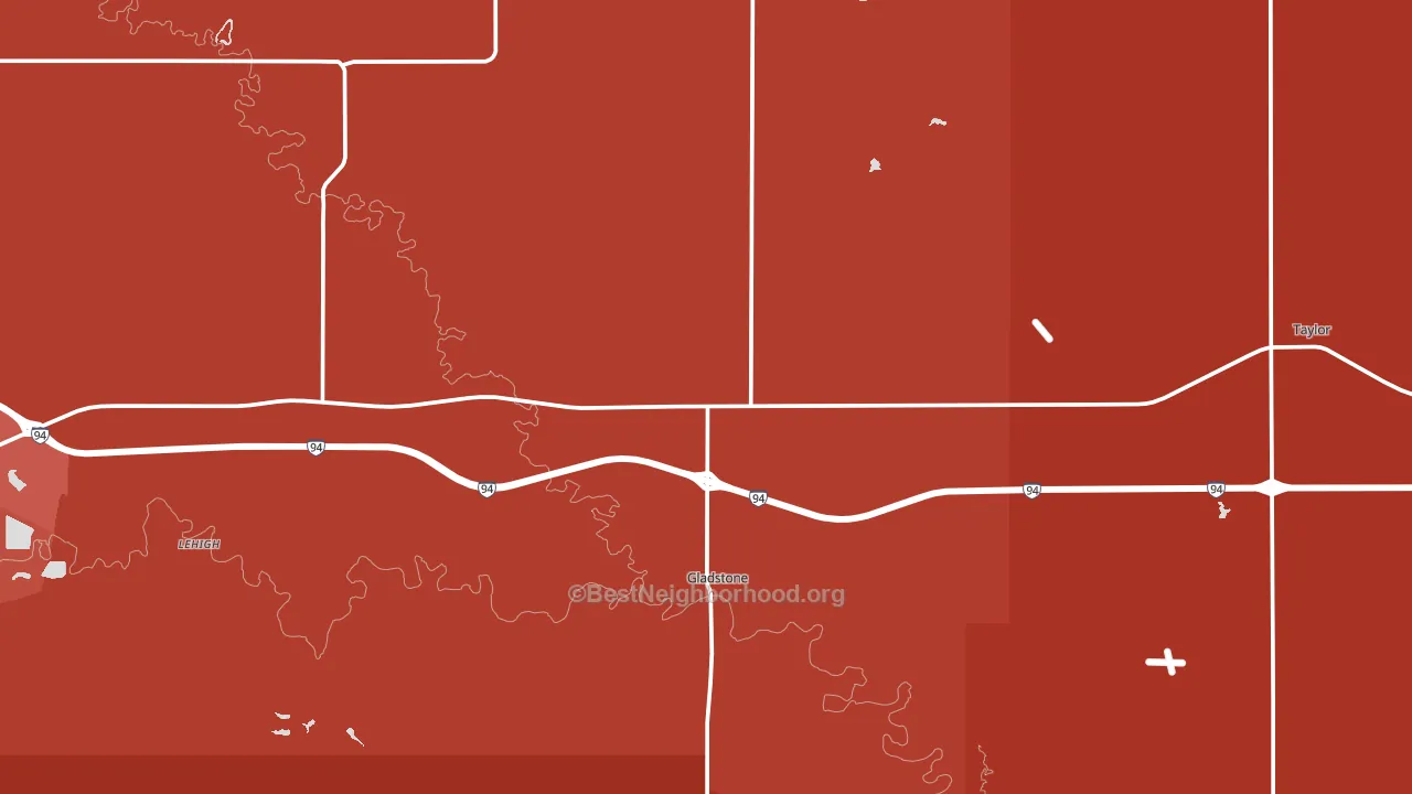 58630, ND block-group political-lean map