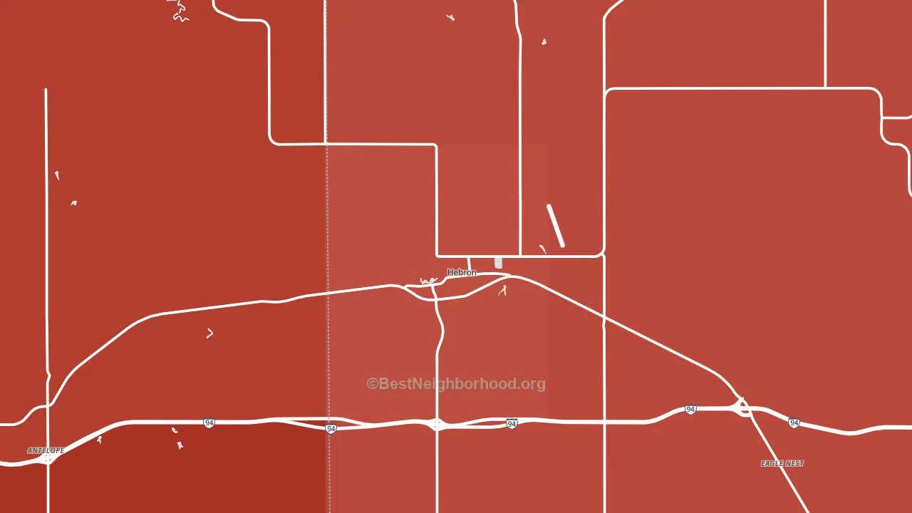 58638, ND block-group political-lean map