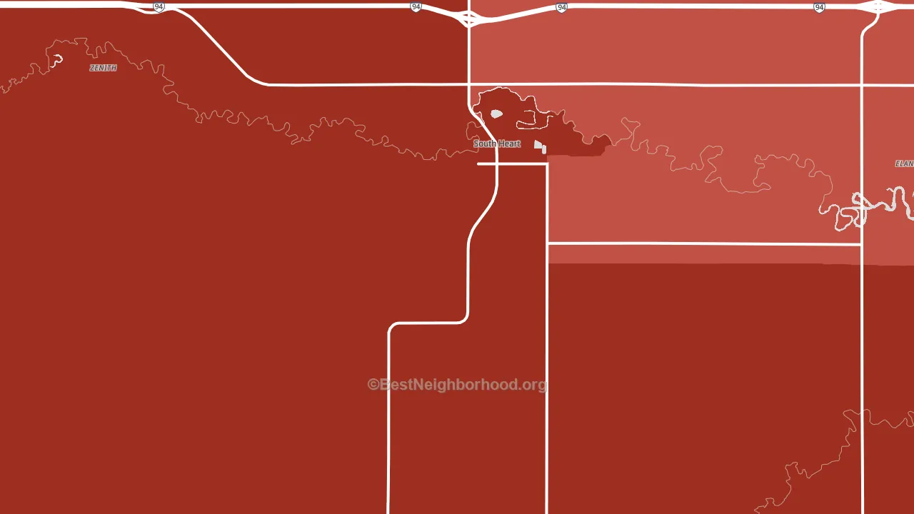 58655, ND block-group political-lean map