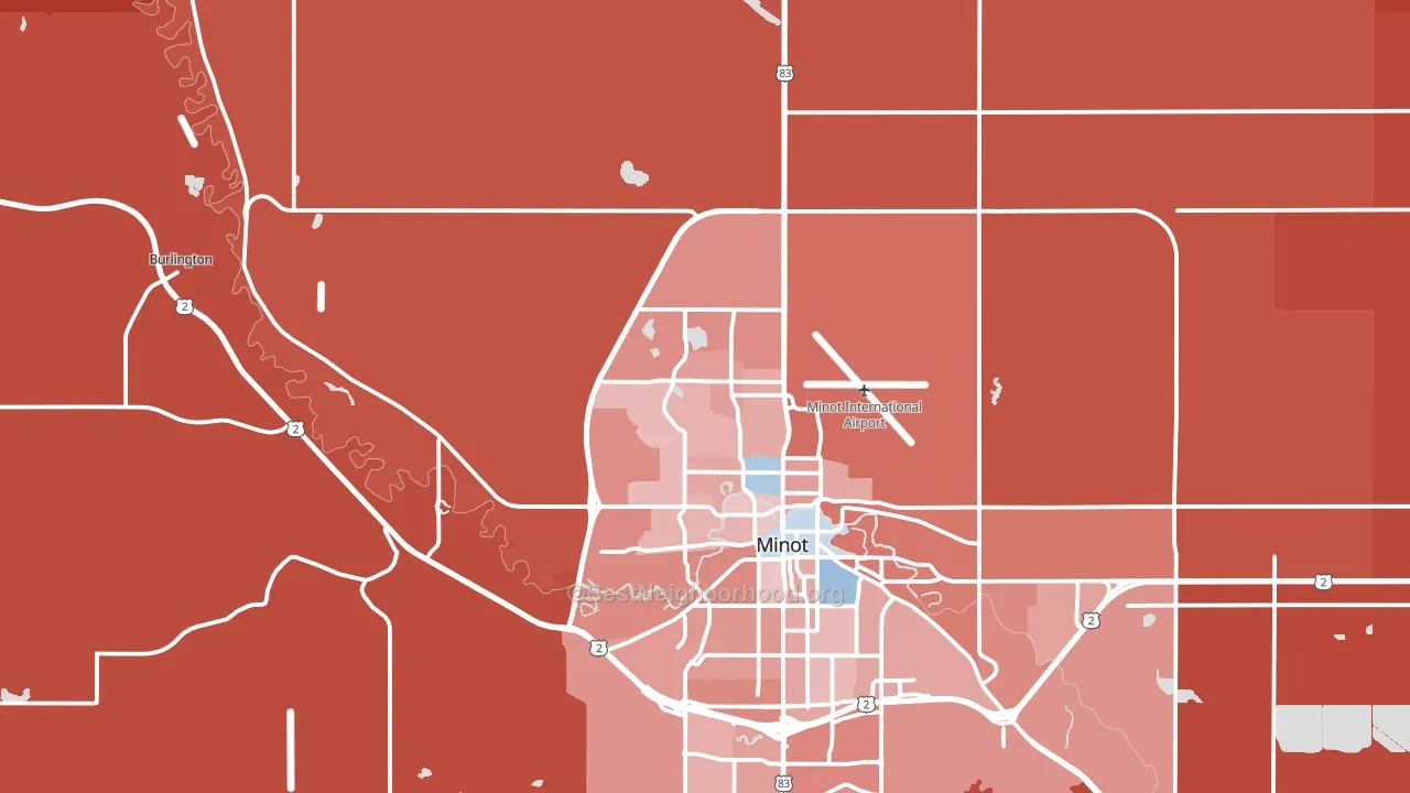 58703, ND block-group political-lean map