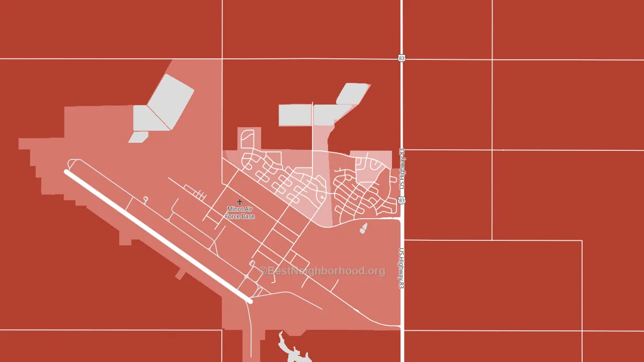 58704, ND block-group political-lean map