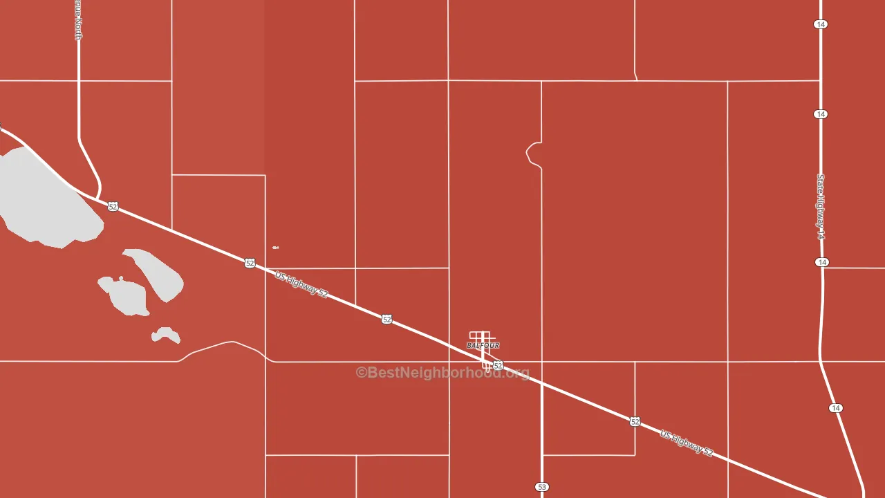 58712, ND block-group political-lean map
