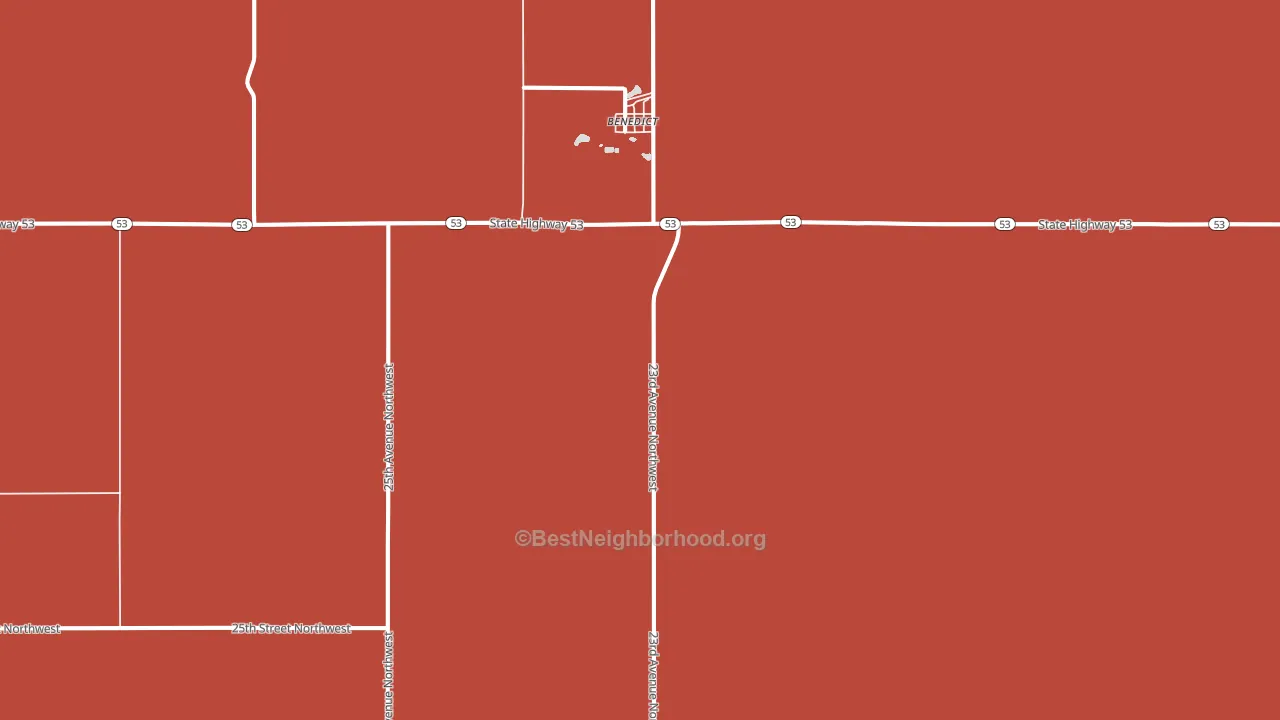 58716, ND block-group political-lean map
