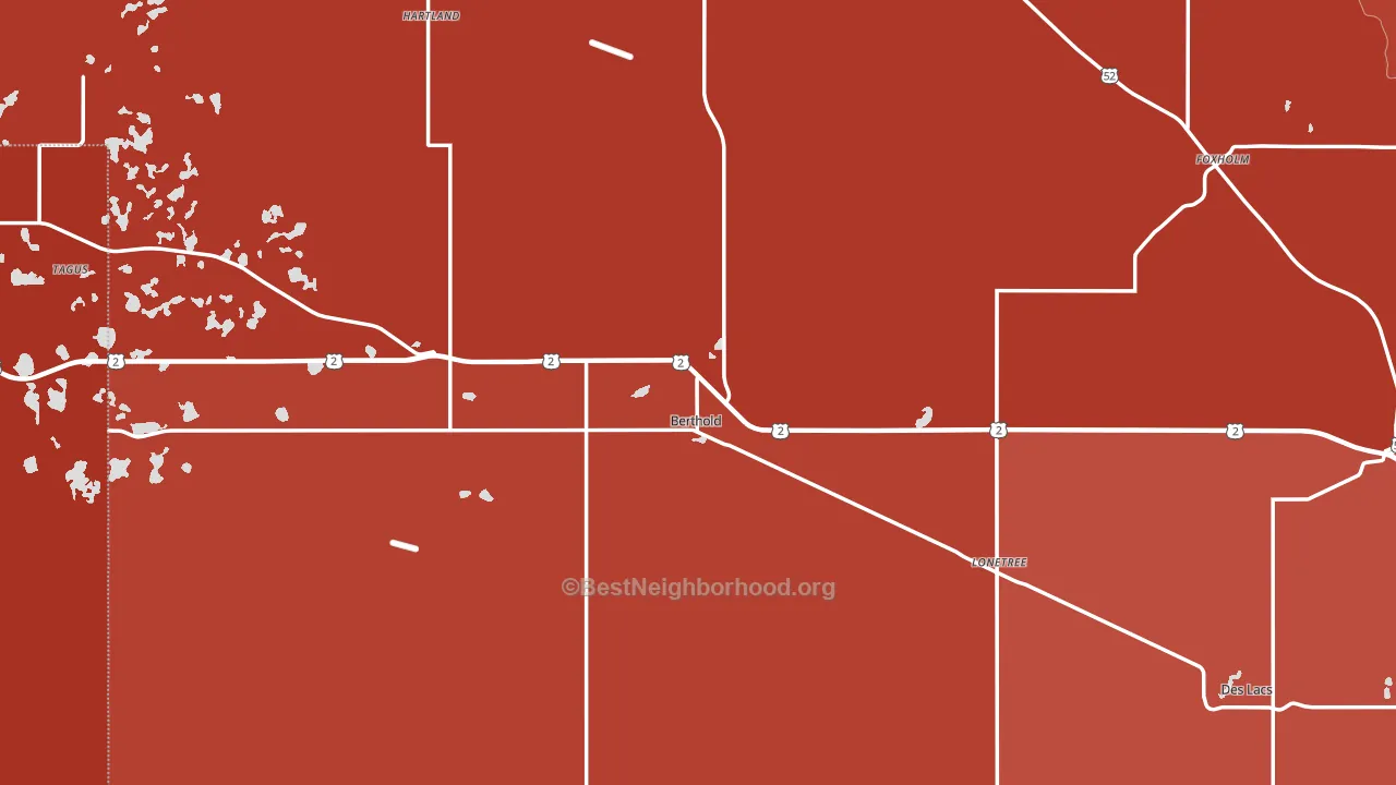 58718, ND block-group political-lean map
