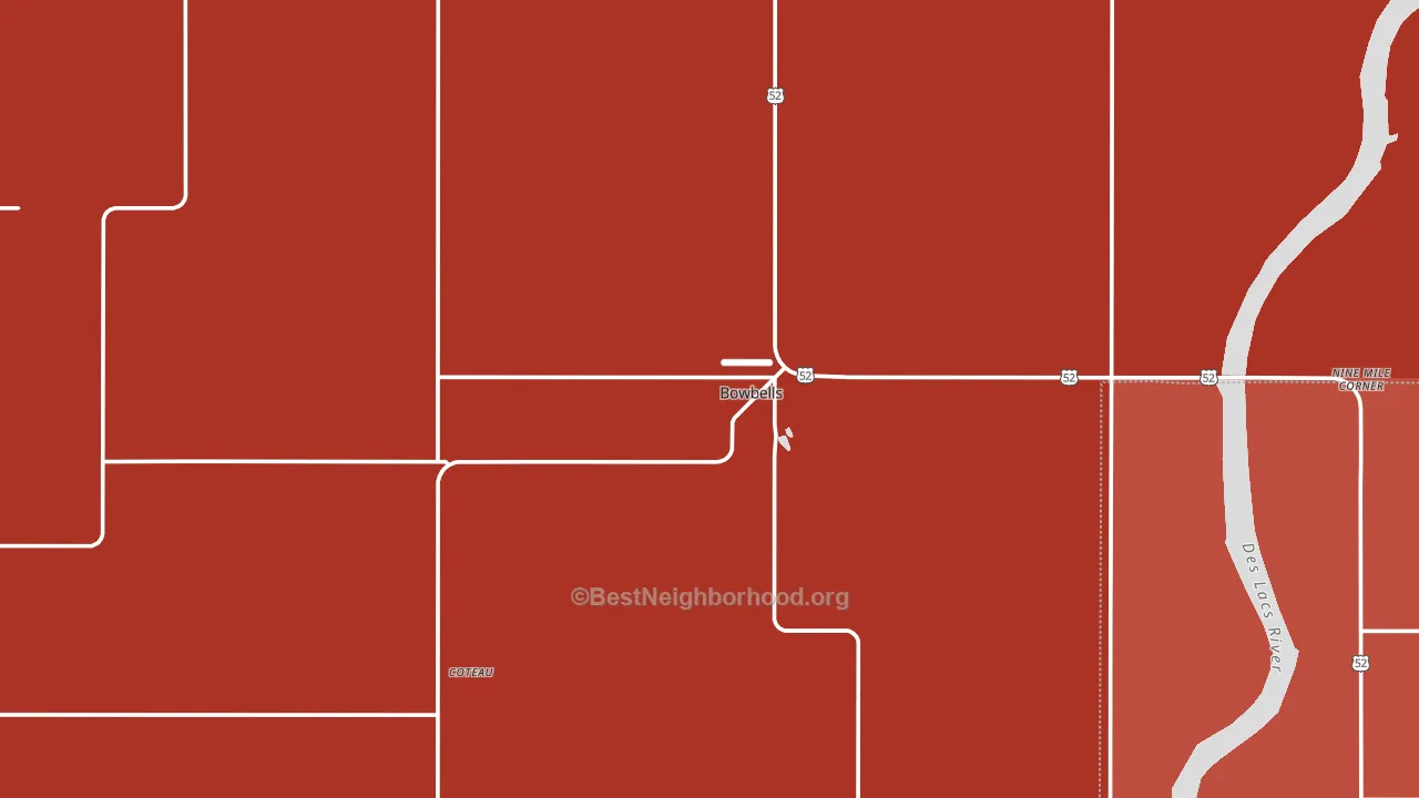 58721, ND block-group political-lean map