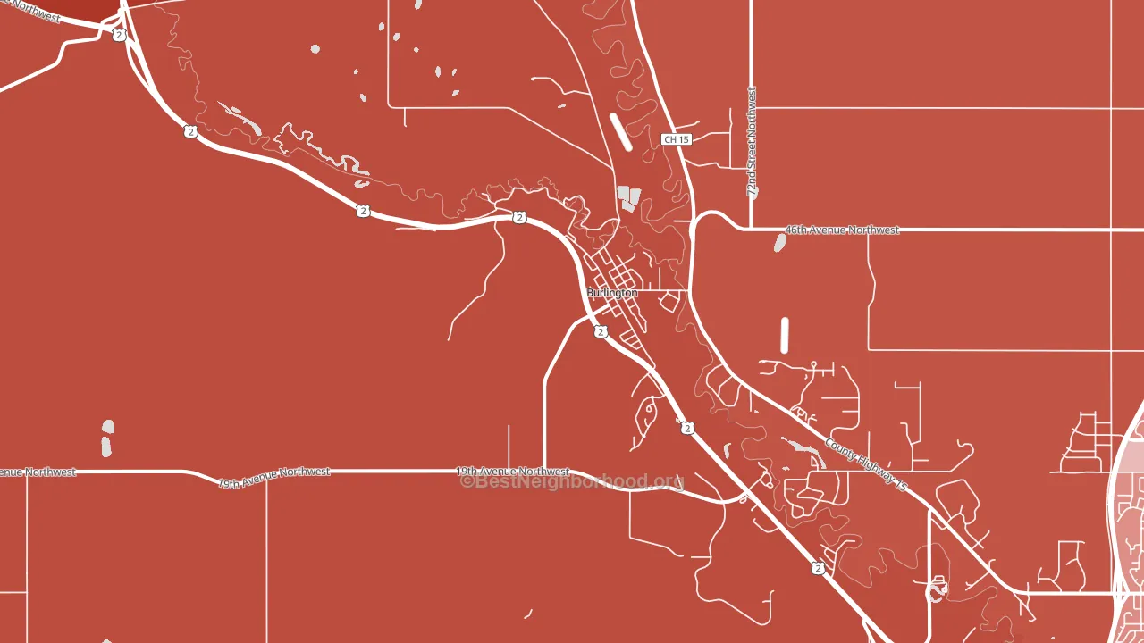 58722, ND block-group political-lean map