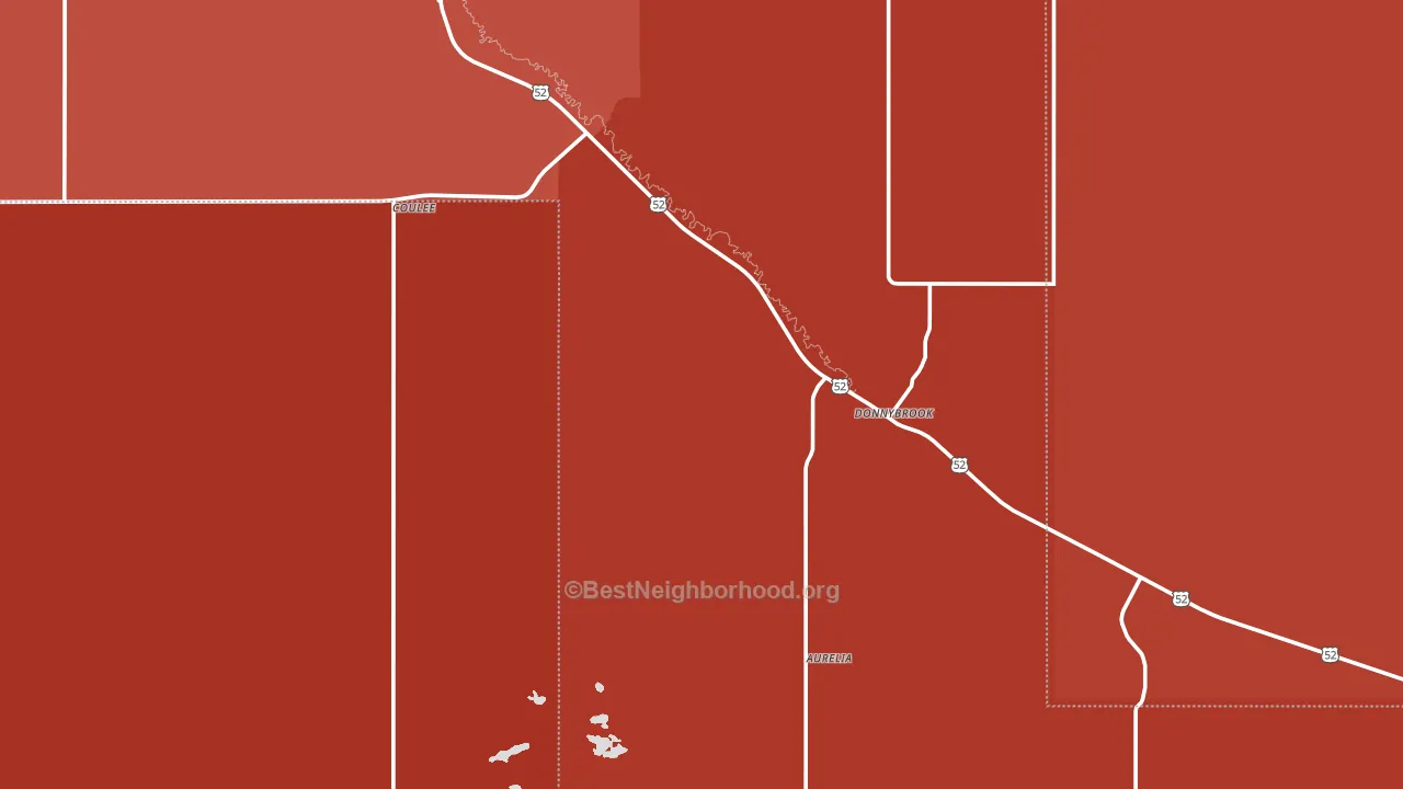 58734, ND block-group political-lean map