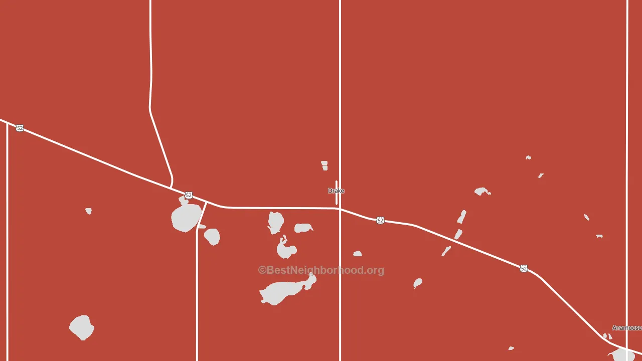 58736, ND block-group political-lean map