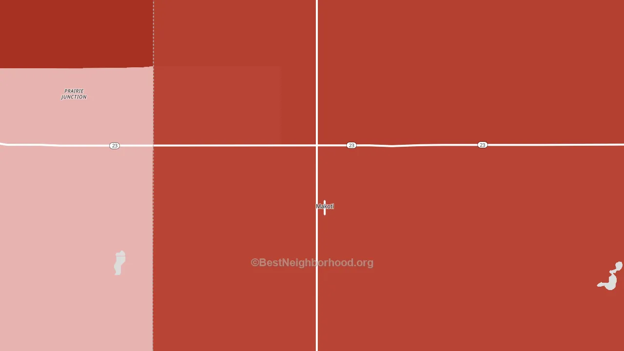 58756, ND block-group political-lean map