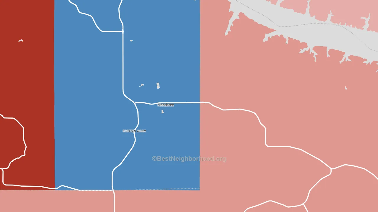 58757, ND block-group political-lean map