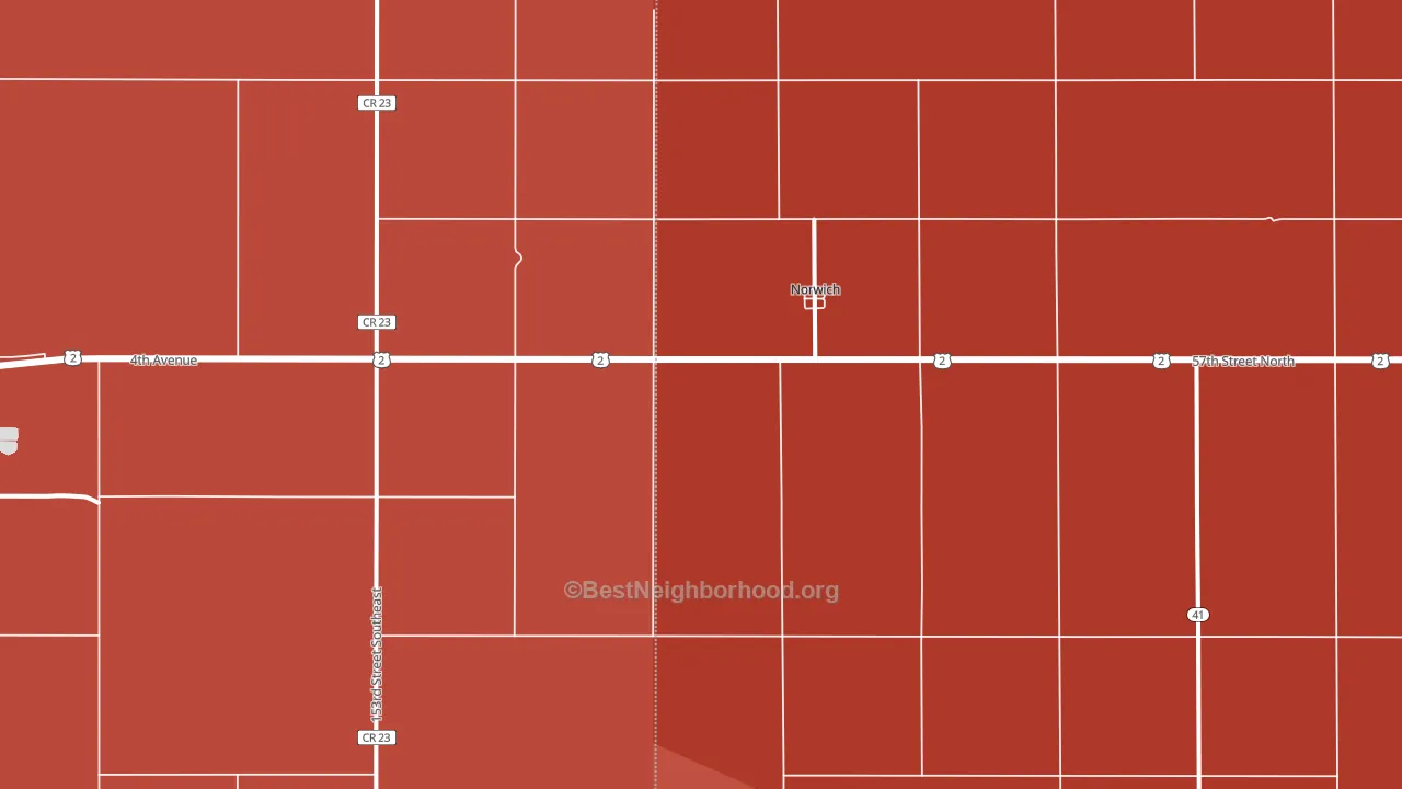 58768, ND block-group political-lean map