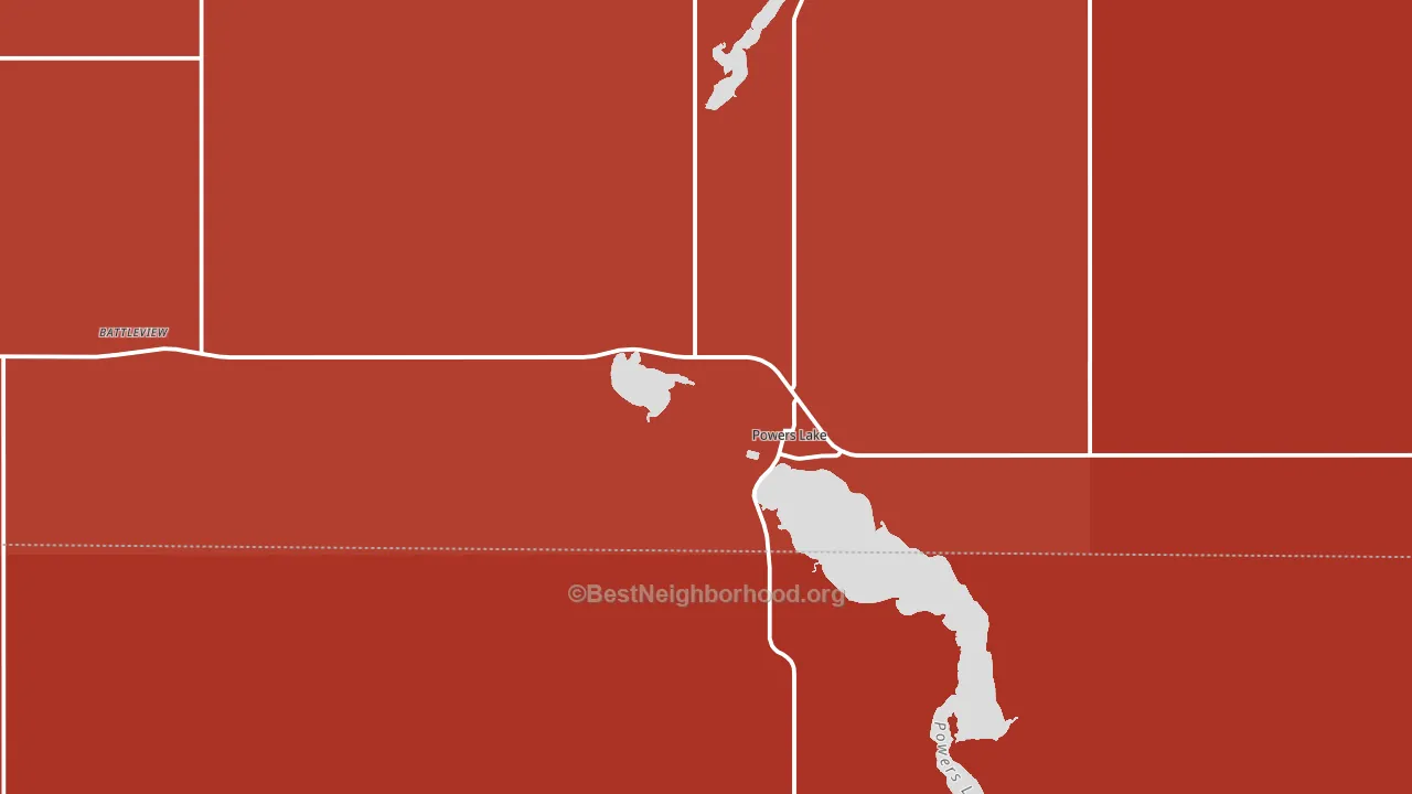 58773, ND block-group political-lean map