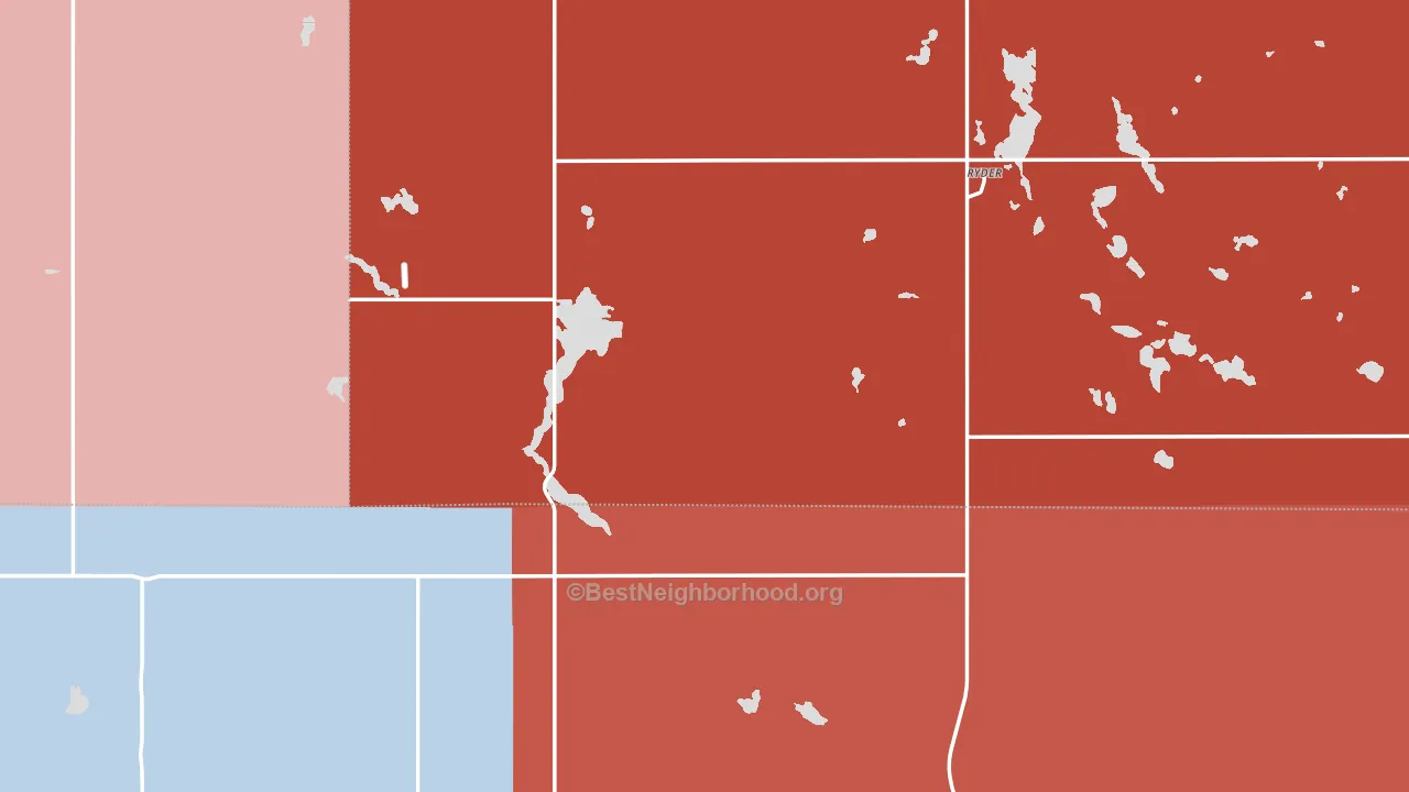 58779, ND block-group political-lean map