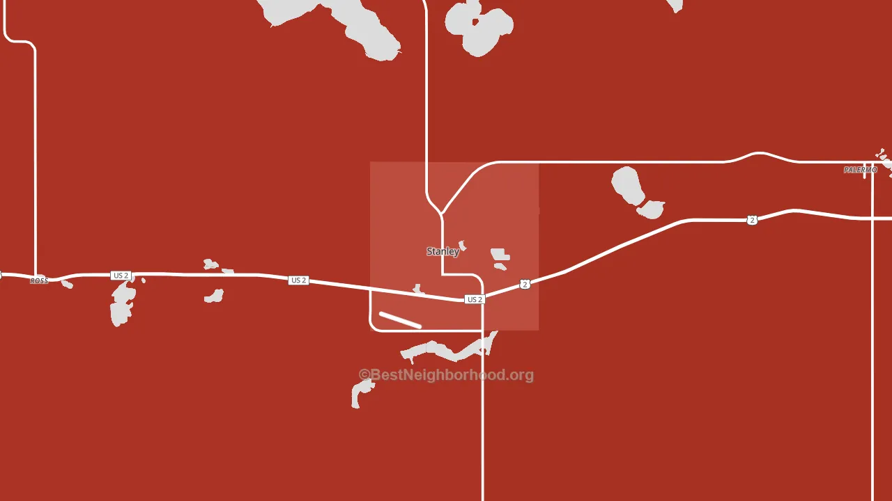 58784, ND block-group political-lean map