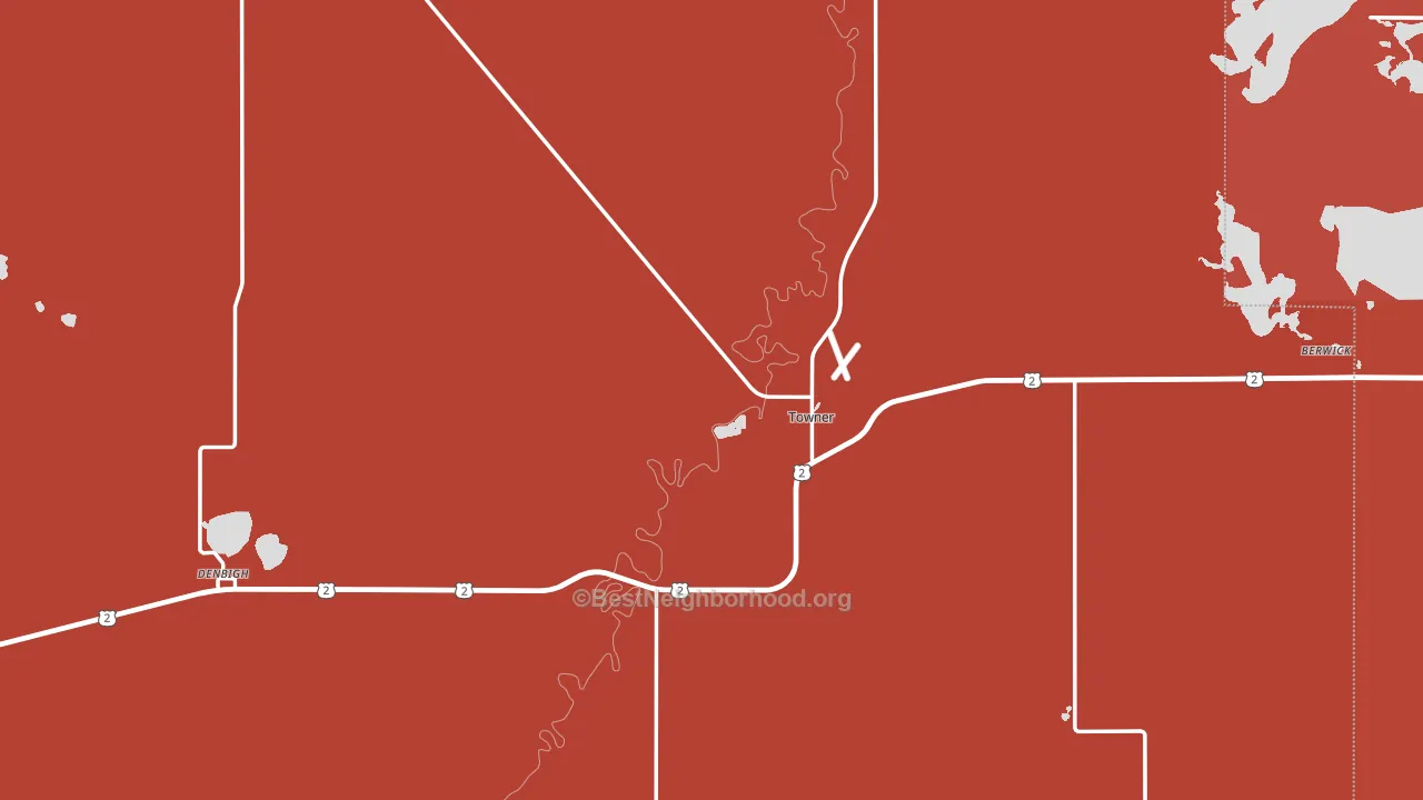 58788, ND block-group political-lean map
