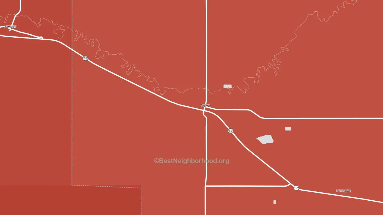 58790, ND block-group political-lean map