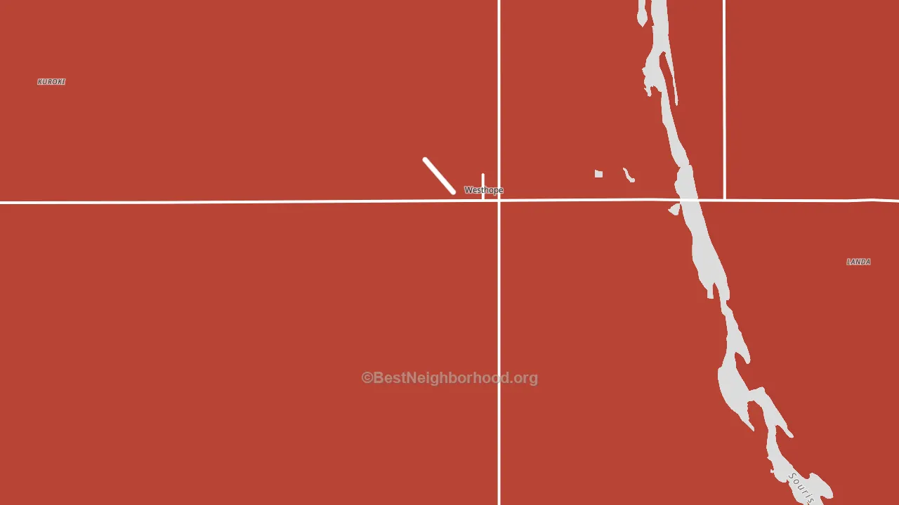 58793, ND block-group political-lean map