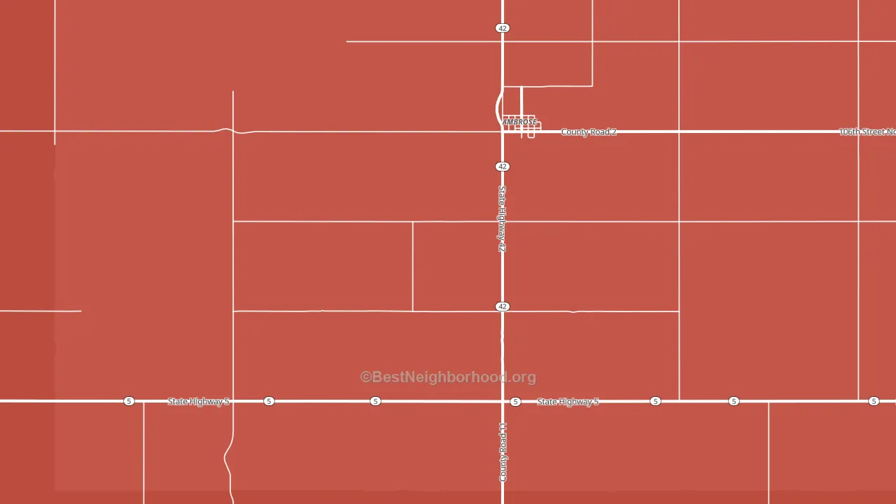 58833, ND block-group political-lean map