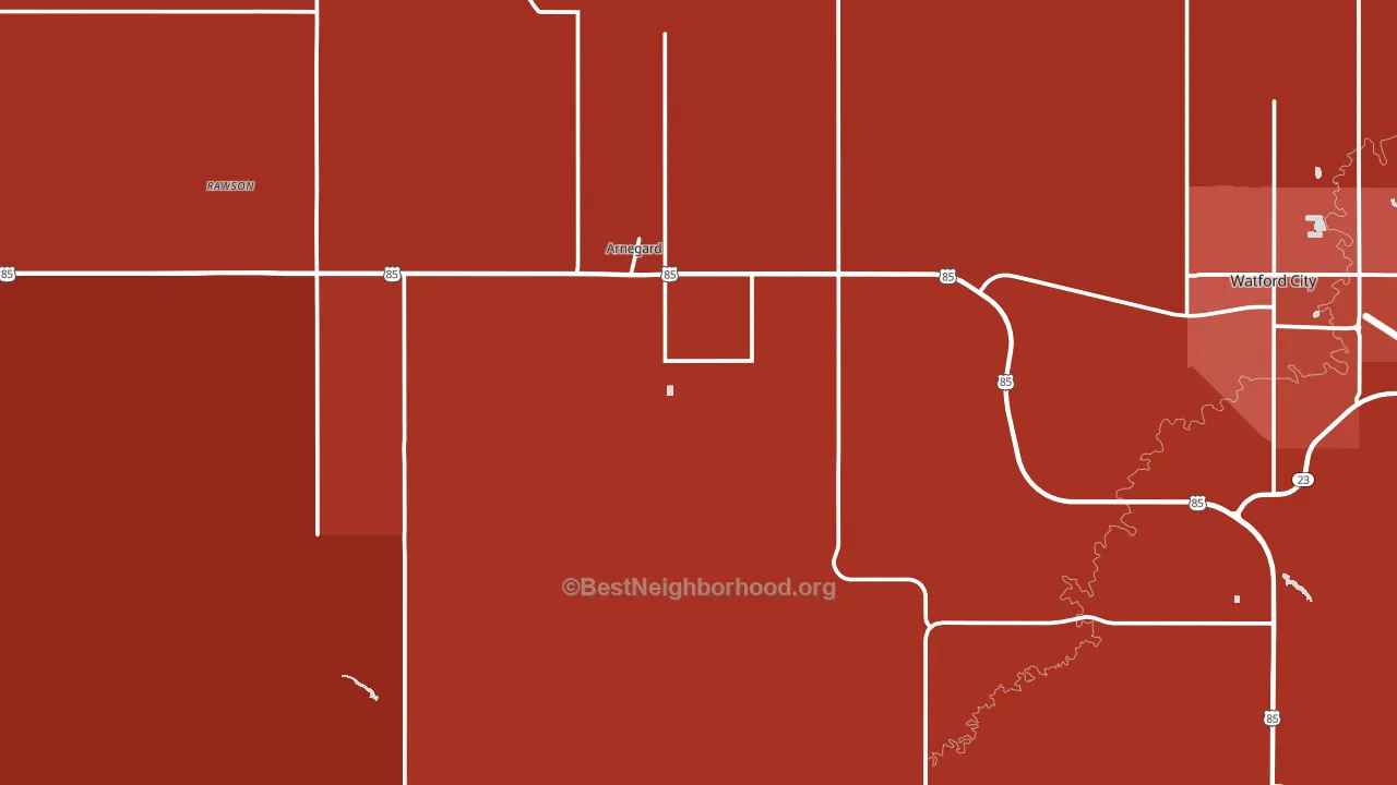 58835, ND block-group political-lean map
