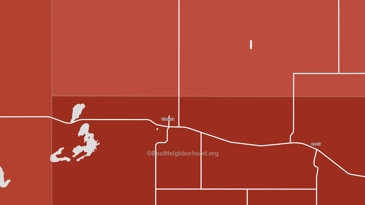 58845, ND block-group political-lean map
