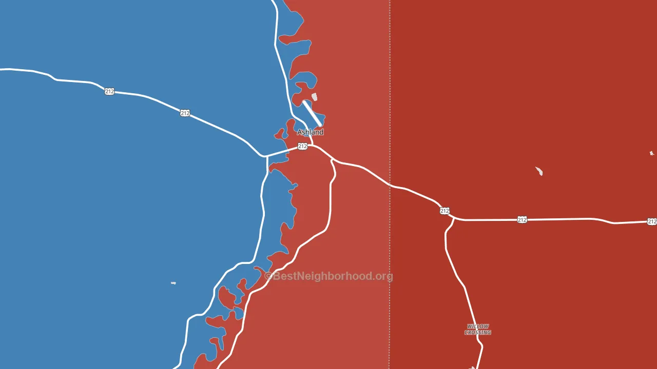 59003, MT block-group political-lean map