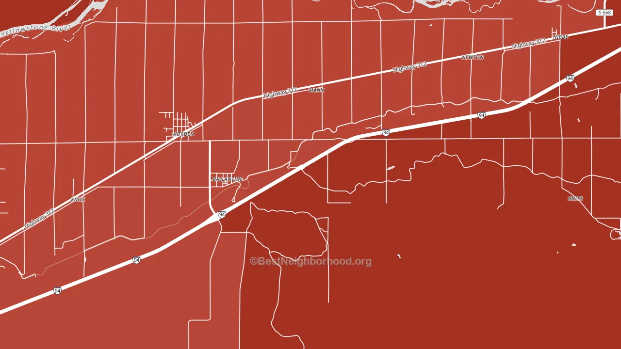 59006, MT block-group political-lean map