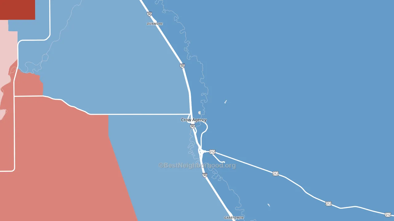 59022, MT block-group political-lean map