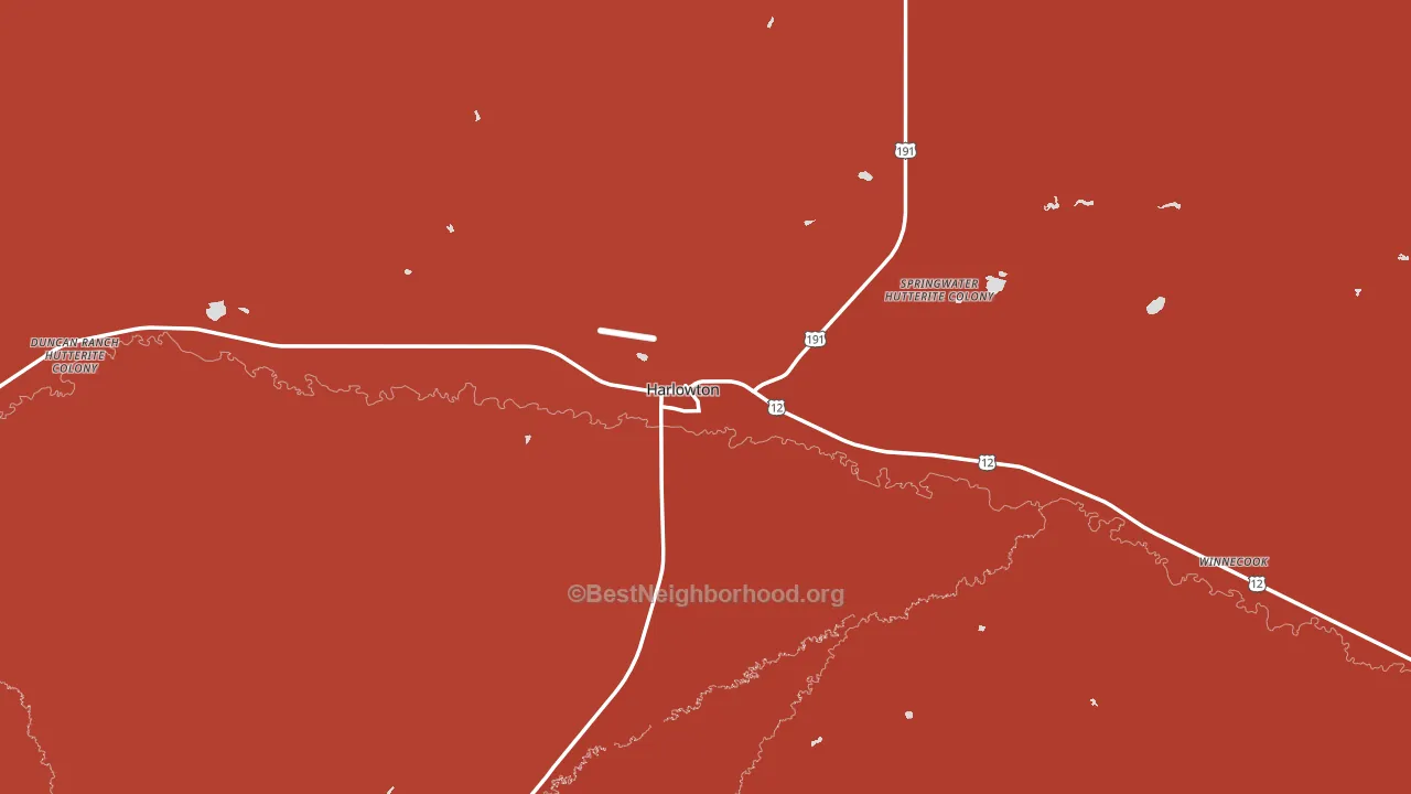 59036, MT block-group political-lean map