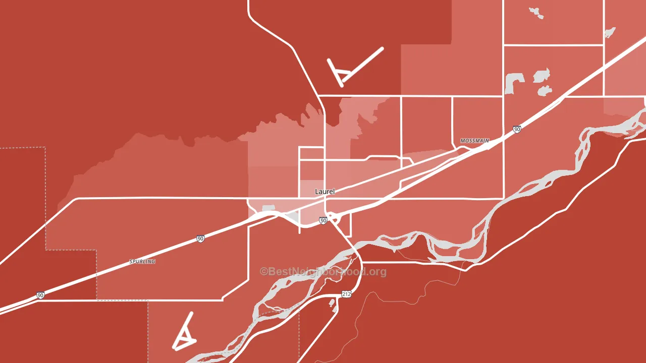59044, MT block-group political-lean map