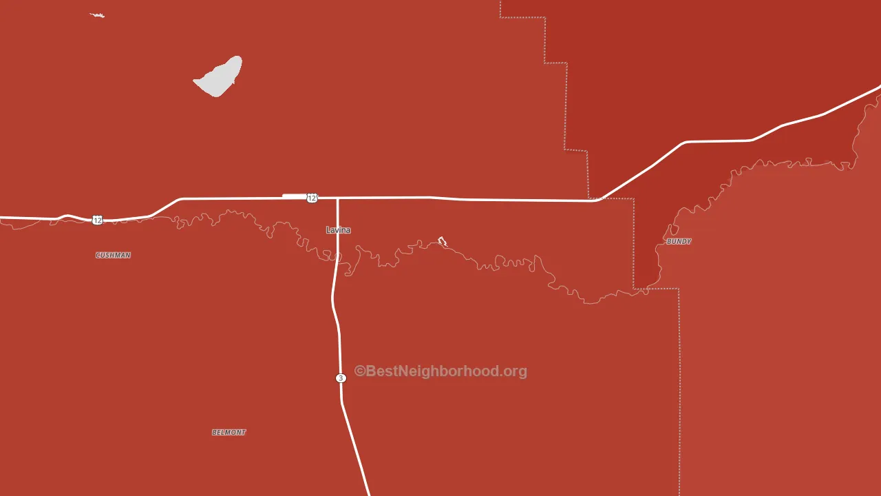 59046, MT block-group political-lean map