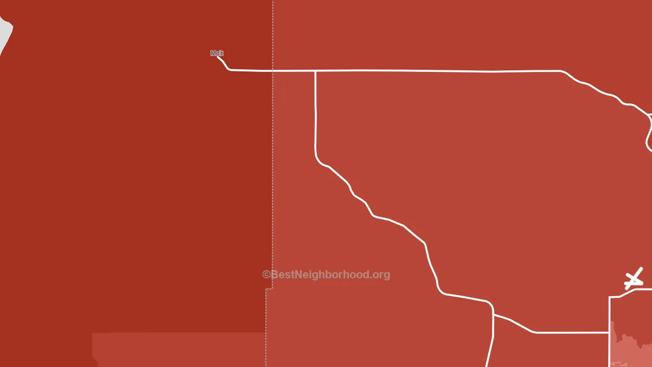 59057, MT block-group political-lean map
