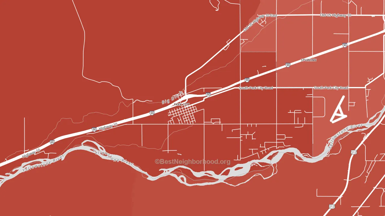 59063, MT block-group political-lean map