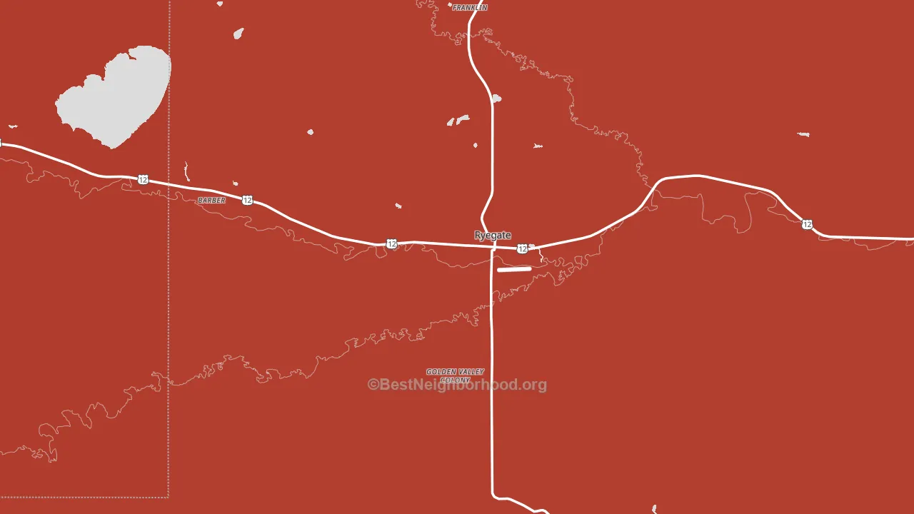 59074, MT block-group political-lean map