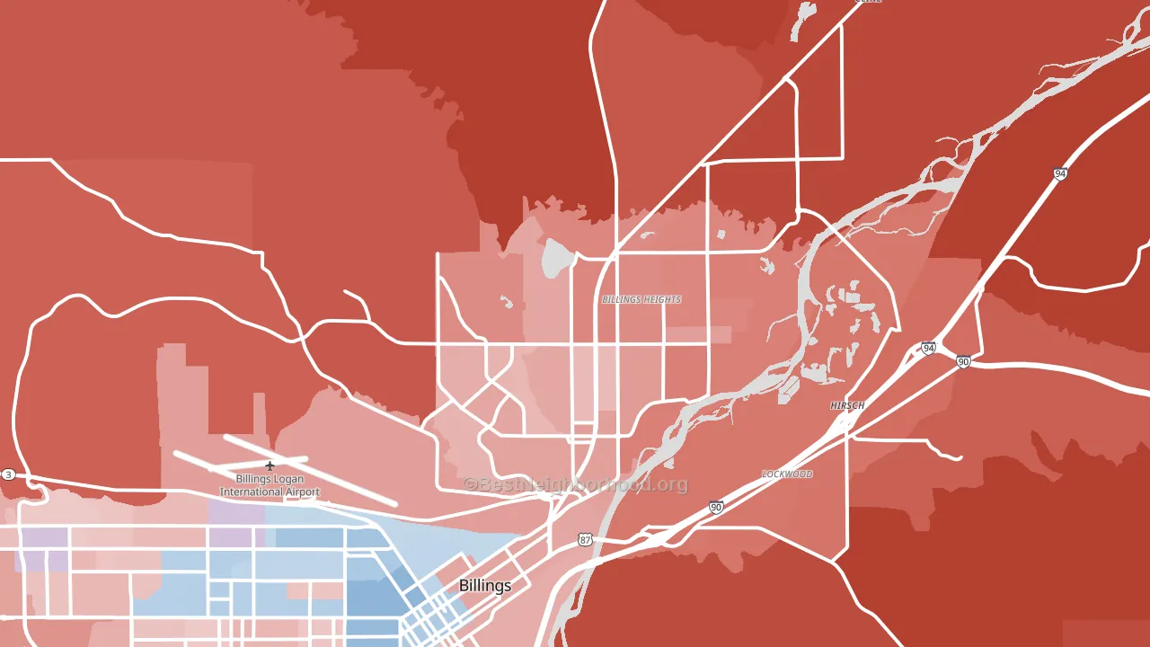 59105, MT block-group political-lean map