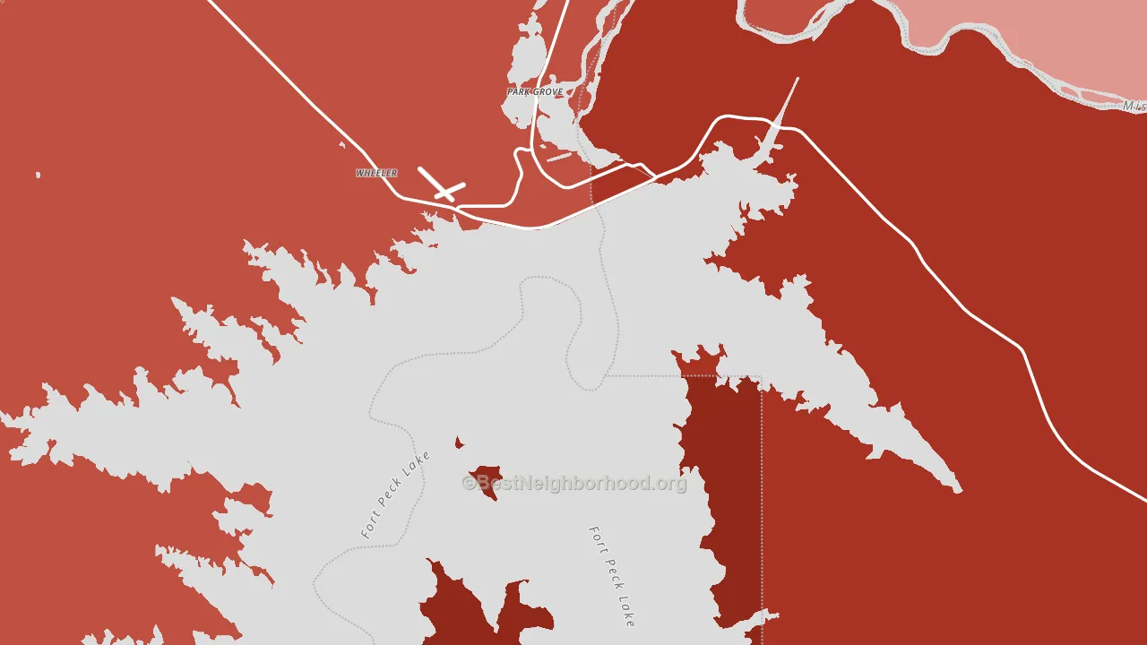 59223, MT block-group political-lean map