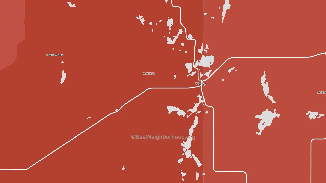 59275, MT block-group political-lean map