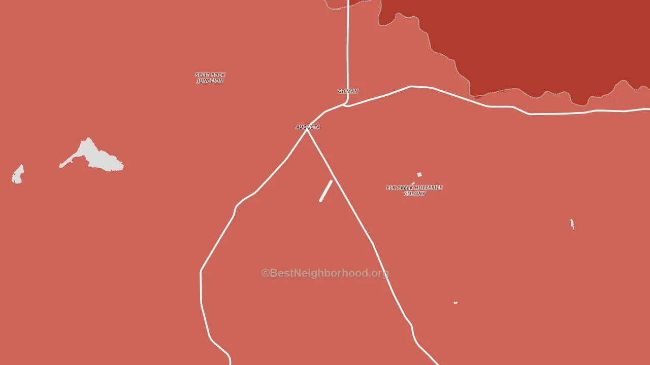 59410, MT block-group political-lean map