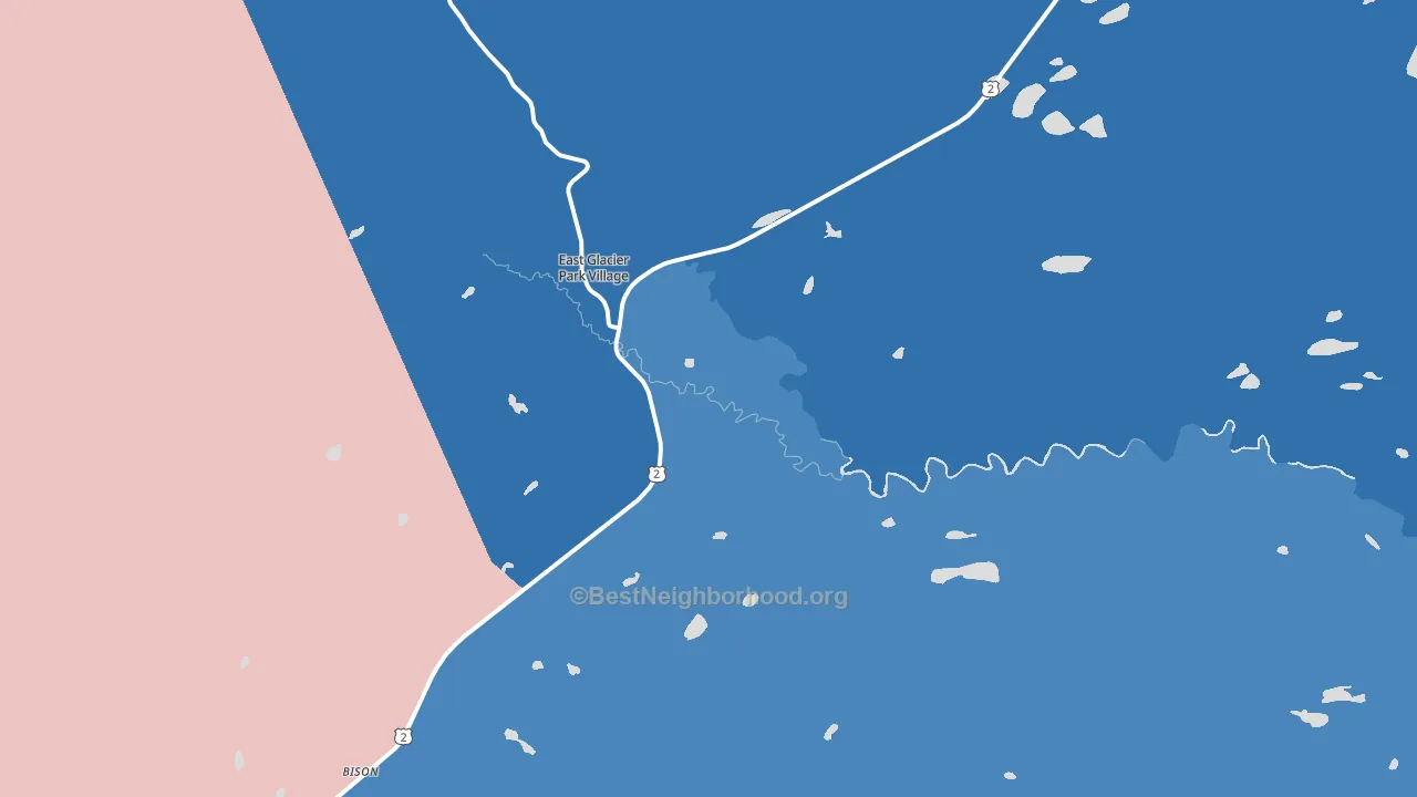 59434, MT block-group political-lean map
