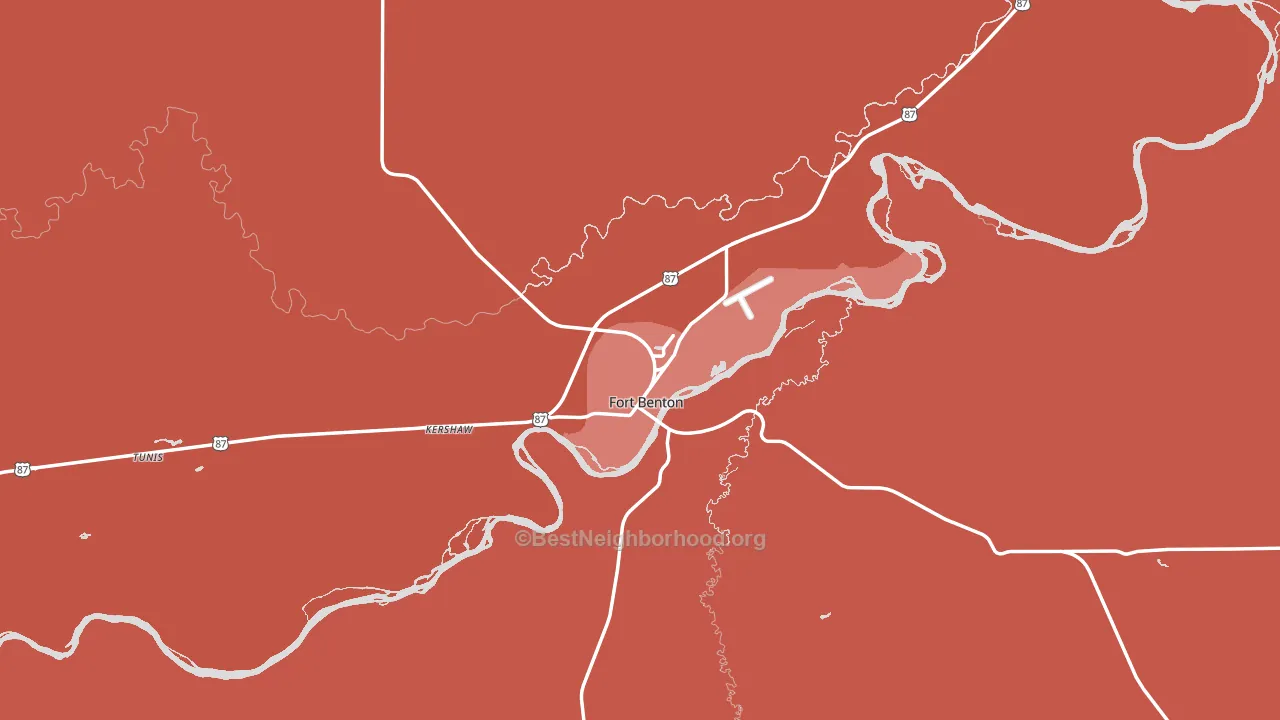 59442, MT block-group political-lean map