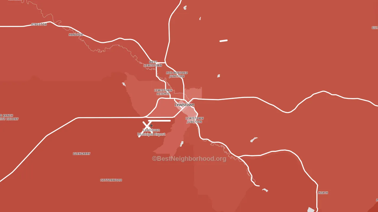 59457, MT block-group political-lean map