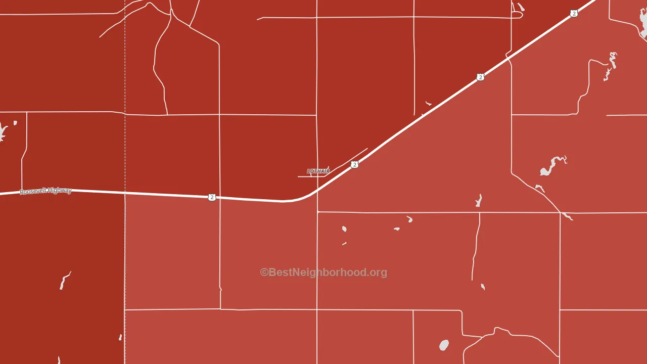 59461, MT block-group political-lean map