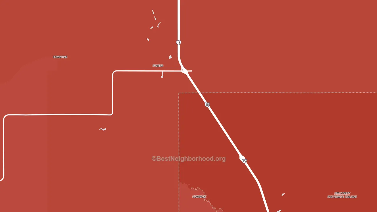 59468, MT block-group political-lean map