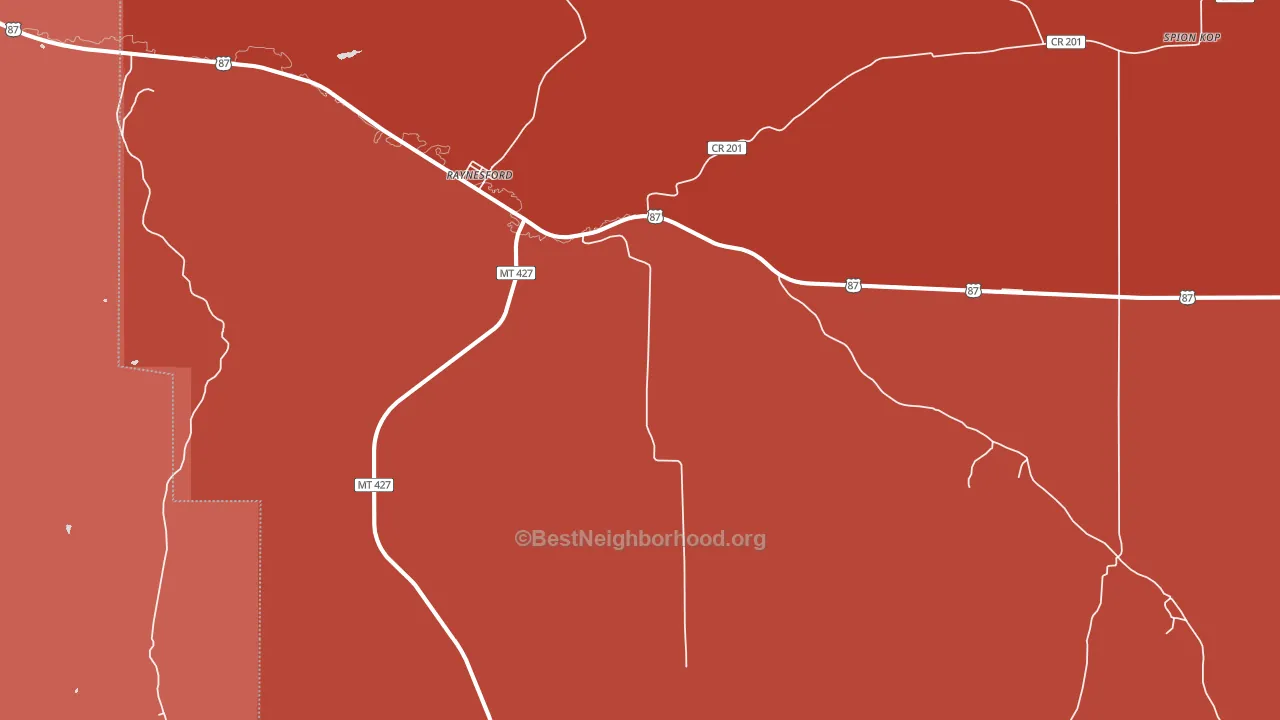 59469, MT block-group political-lean map