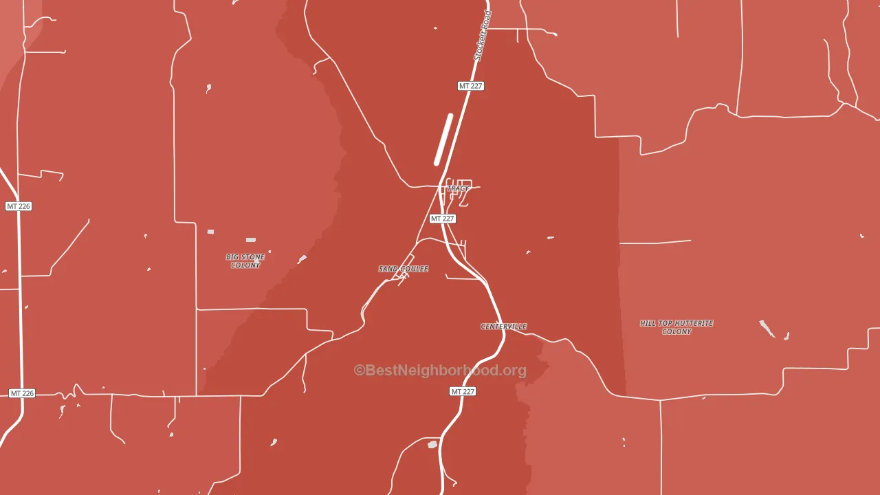 59472, MT block-group political-lean map
