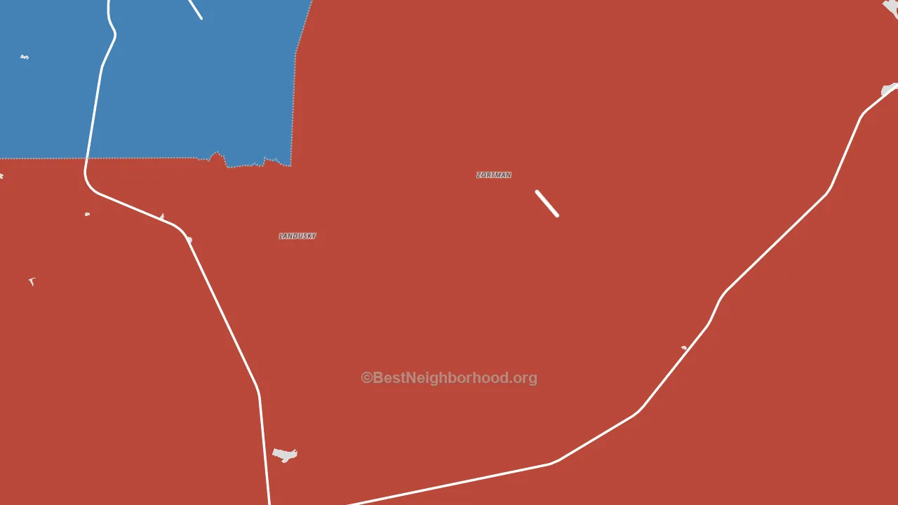 59546, MT block-group political-lean map