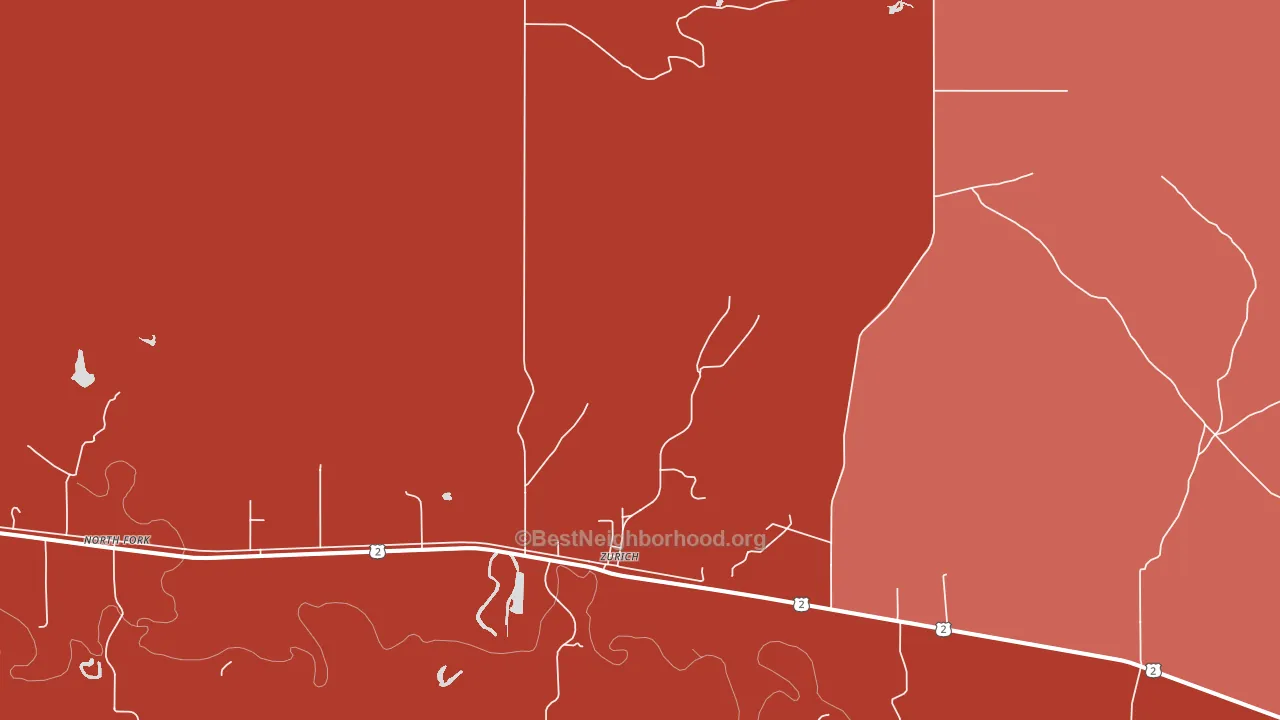 59547, MT block-group political-lean map