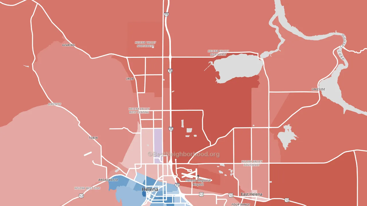 59602, MT block-group political-lean map