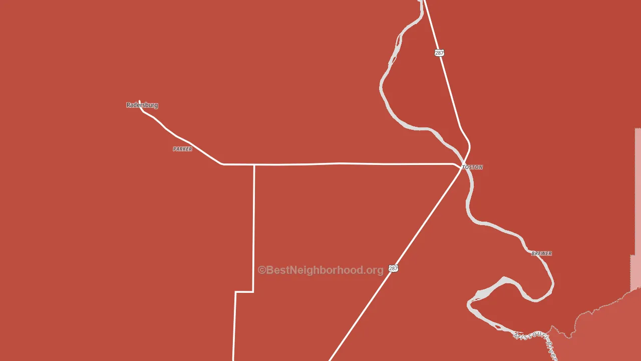 59643, MT block-group political-lean map
