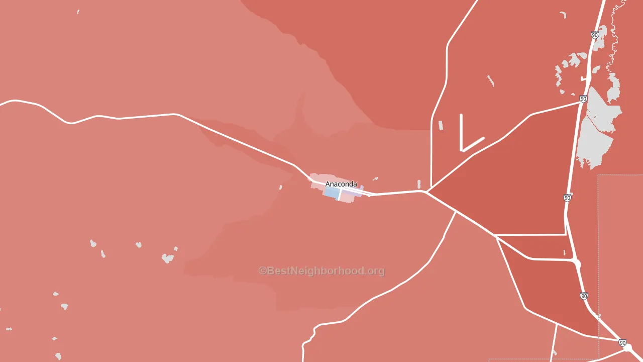 59711, MT block-group political-lean map